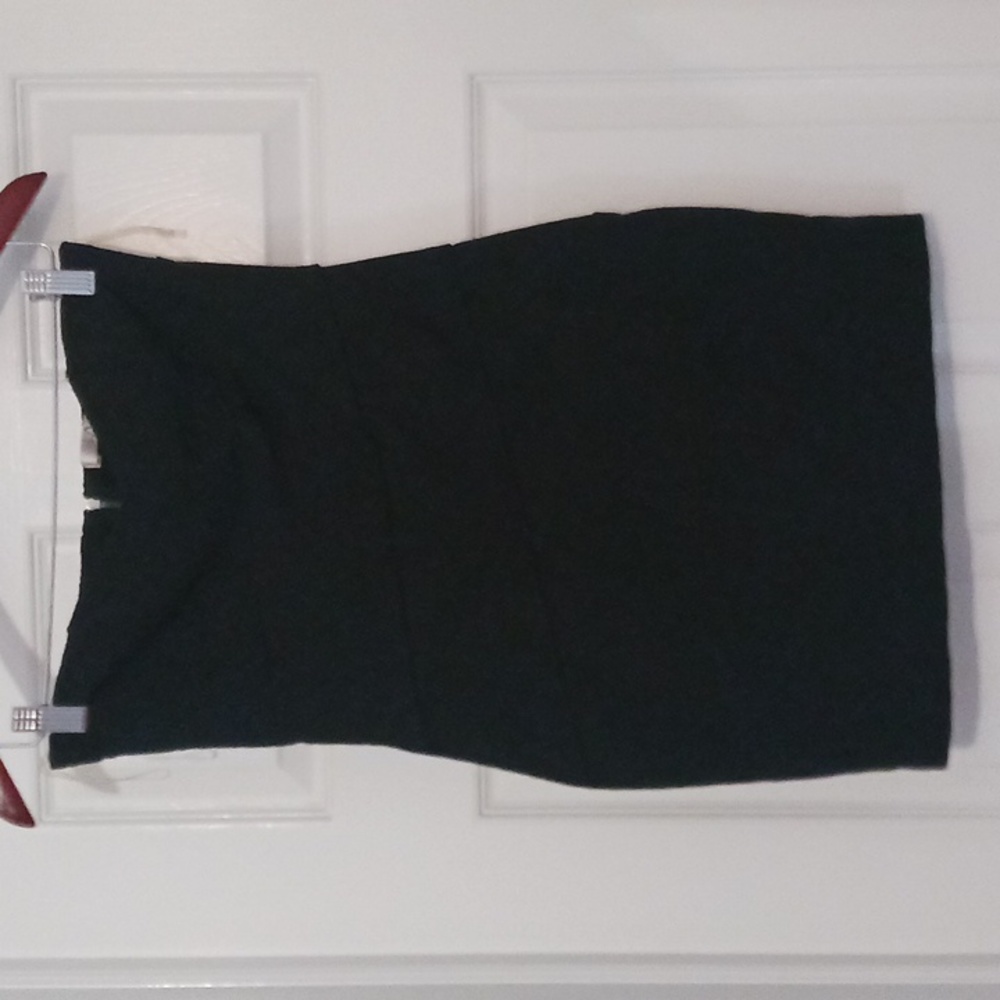 Large Strapless Mini Dress in Black